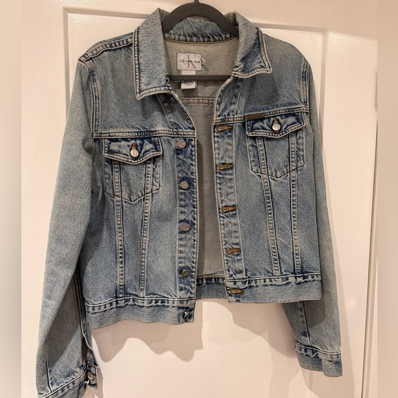 Vintage 90’s Calvin Klein Denim Jean Jacket 100% Cotton - Picture 2 of 5